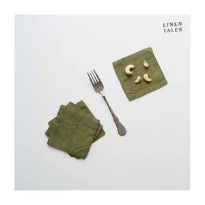 Zelené látkové podtácky v sadě 4 ks – Linen Tales obraz