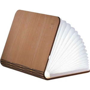 Světle hnědá malá LED stolní lampa ve tvaru knihy z javorového dřeva Gingko Booklight obraz