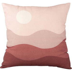 Růžovo-červený bavlněný polštář PT LIVING Pink Sunset, 45 x 45 cm obraz