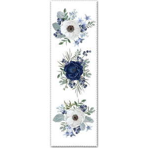 Modro-bílý běhoun na stůl 140x45 cm - Minimalist Cushion Covers obraz
