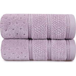 Sada 2 fialových bavlněných ručníků Foutastic Arella, 50 x 90 cm obraz