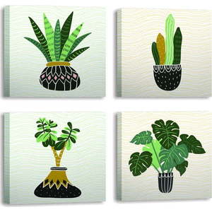 Obrazy v sadě 4 ks 30x30 cm Plants – Wallity obraz