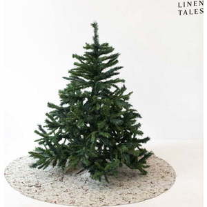 Béžový kulatý koberec pod vánoční stromek ø 125 cm – Linen Tales obraz