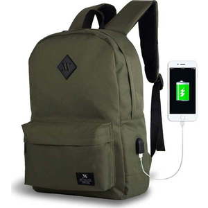Tmavě zelený batoh s USB portem My Valice SPECTA Smart Bag obraz