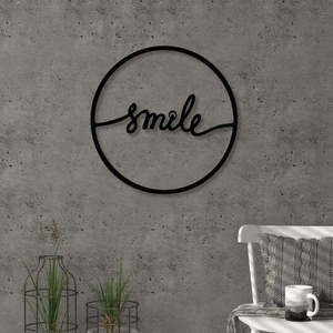 Nástěnná kovová dekorace Smile, ⌀ 40 cm obraz