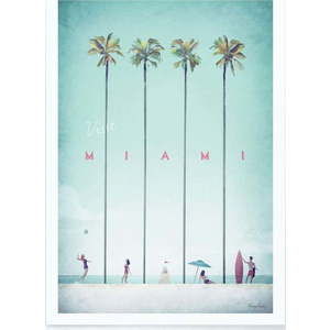 Plakát Travelposter Miami, 30 x 40 cm obraz