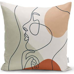 Povlak na polštář Minimalist Cushion Covers Pastel Drawing Face, 45 x 45 cm obraz