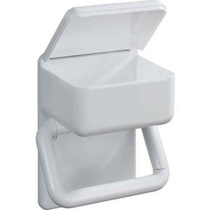 Bílý držák na toaletní papír s úložným prostorem Maximex Hold obraz