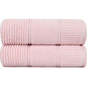 Sada 2 růžových bavlněných ručníků Foutastic Daniela, 50 x 90 cm obraz