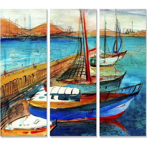 Obrazy v sadě 3 ks 20x50 cm Sailing – Wallity obraz