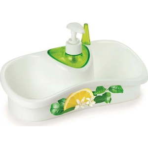 Zelený stojan na mytí nádobí s dávkovačem saponátu Snips obraz