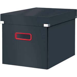 Šedý kartonový úložný box s víkem 32x36x31 cm Click&Store – Leitz obraz