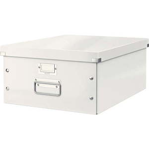 Bílý kartonový úložný box s víkem 37x48x20 cm Click&Store – Leitz obraz