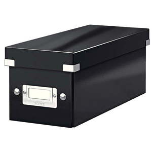 Černý kartonový úložný box s víkem Click&Store - Leitz obraz