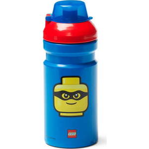 Modrá lahev na vodu s červeným víčkem LEGO® Iconic, 390 ml obraz