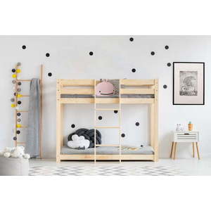 Patrová dětská postel z borovicového dřeva 90x200 cm CLP - Adeko obraz