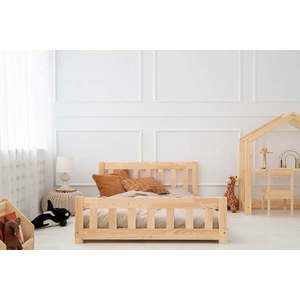 Dětská postel z borovicového dřeva v přírodní barvě 120x200 cm CPN – Adeko obraz