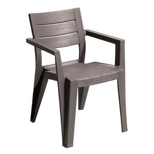 Tmavě hnědá plastová zahradní židle Julie – Keter obraz