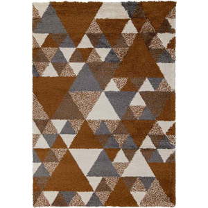 Oranžovo-šedý koberec Flair Rugs Nuru, 80 x 150 cm obraz