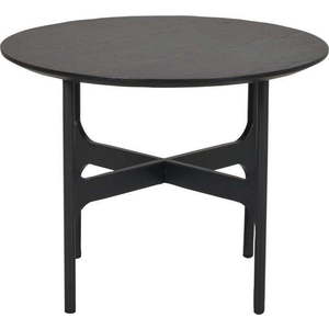 Černý kulatý konferenční stolek s deskou v dekoru jasanového dřeva 55x55 cm Colton - Rowico obraz