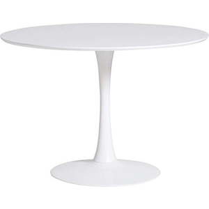 Kulatý bílý jídelní stůl Marckeric Oda, ⌀ 110 cm obraz