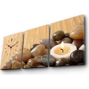 Nástěnné obrazové hodiny Svíčka, 96 x 40 cm obraz