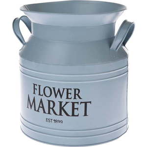 Modrý kovový květináč Dakls Flower Market, ø 20 cm obraz