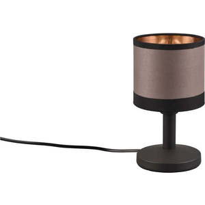 Černo-hnědá stolní lampa (výška 22 cm) Davos – Trio obraz