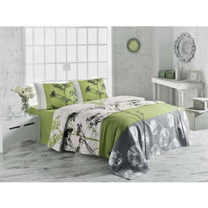 Lehký bavlněný přehoz přes postel na dvoulůžko Belezza Green, 200 x 230 cm obraz