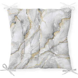 Podsedák na židli Minimalist Cushion Covers Marble Gray Gold, 40 x 40 cm obraz