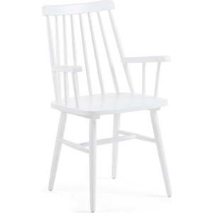 Bílá jídelní židle ze dřeva kaučukovníku Kave Home Kristie obraz