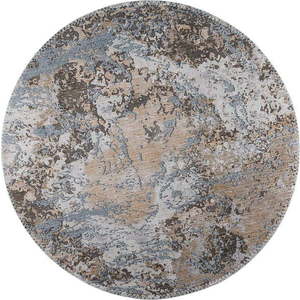 Světle hnědý pratelný kulatý koberec ø 80 cm – Vitaus obraz