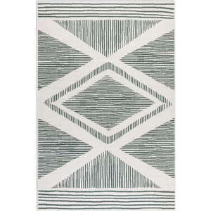 Krémovo-zelený venkovní koberec 120x170 cm Gemini – Elle Decoration obraz