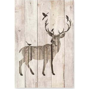 Dřevěná cedule 40x60 cm Deer – Really Nice Things obraz
