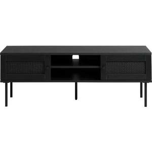 Černý TV stolek v dekoru dubu 120x43 cm Pensacola – Unique Furniture obraz