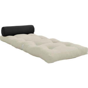 Šedobéžová futonová matrace 70x200 cm Wrap Beige/Dark Grey – Karup Design obraz