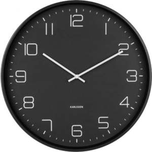 Černé nástěnné hodiny Karlsson Lofty, ø 40 cm obraz
