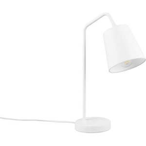 Bílá stolní lampa s textilním stínidlem (výška 45 cm) Buddy – Trio obraz