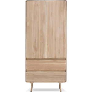 Šatní skříň z dubového dřeva 90x200 cm Fawn - Gazzda obraz