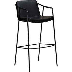 Černá barová židle z imitace kůže DAN-FORM Denmark Boto, výška 105 cm obraz