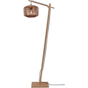 Stojací lampa s ratanovým stínidlem v přírodní barvě (výška 150 cm) Tanami – Good&Mojo obraz
