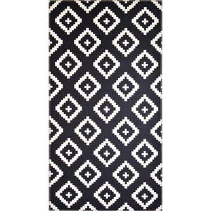 Černobílý koberec Vitaus Geo Winston, 50 x 80 cm obraz