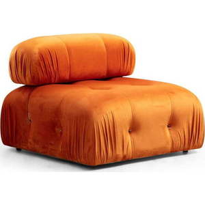 Oranžový sametový modul pohovky (středový díl) Bubble – Artie obraz