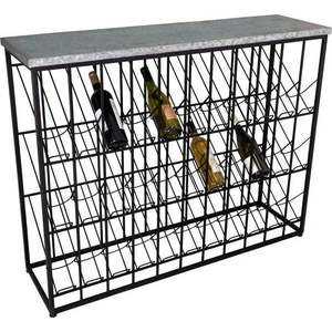 Černý kovový regál na víno počet lahví 30 – Antic Line obraz