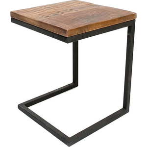 Černý odkládací stolek s deskou z mangového dřeva LABEL51 Box obraz