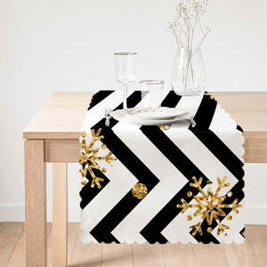Běhoun na stůl Minimalist Cushion Covers Colorful White Zigzag, 45 x 140 cm obraz
