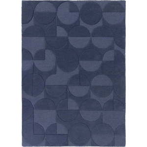 Modrý vlněný koberec Flair Rugs Gigi, 120 x 170 cm obraz