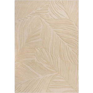 Béžový vlněný koberec Flair Rugs Lino Leaf, 120 x 170 cm obraz