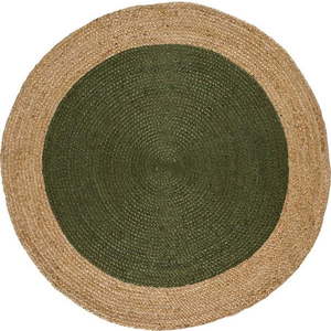Zeleno-přírodní barvě kulatý koberec ø 120 cm Mahon – Universal obraz