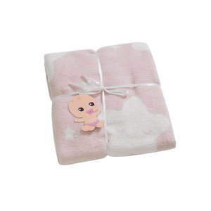Růžová dětská deka 120x100 cm Star - Minimalist Cushion Covers obraz